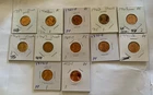 1959-1964, 1967, 1969-1973 Proof Lincoln Wheat Penny 1c     Lot Of 12 Coins