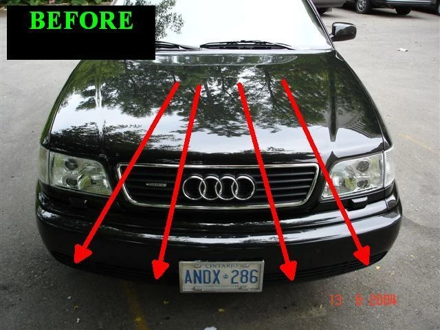 AUDI A6 1995 1996 1997 MOLDURA CROMADA PARA PARRILLA INFERIOR CON GARANTÍA C4 95 96 97 Foto 4 de 4