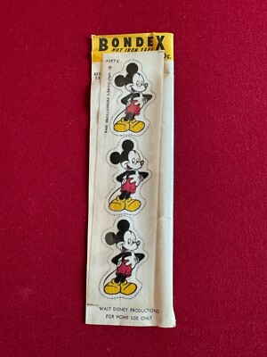 1946, Walt Disney, MICKEY MOUSE, ''Un-Used'' BONDEX Hot Iron Tape (Scarce/Vintage)