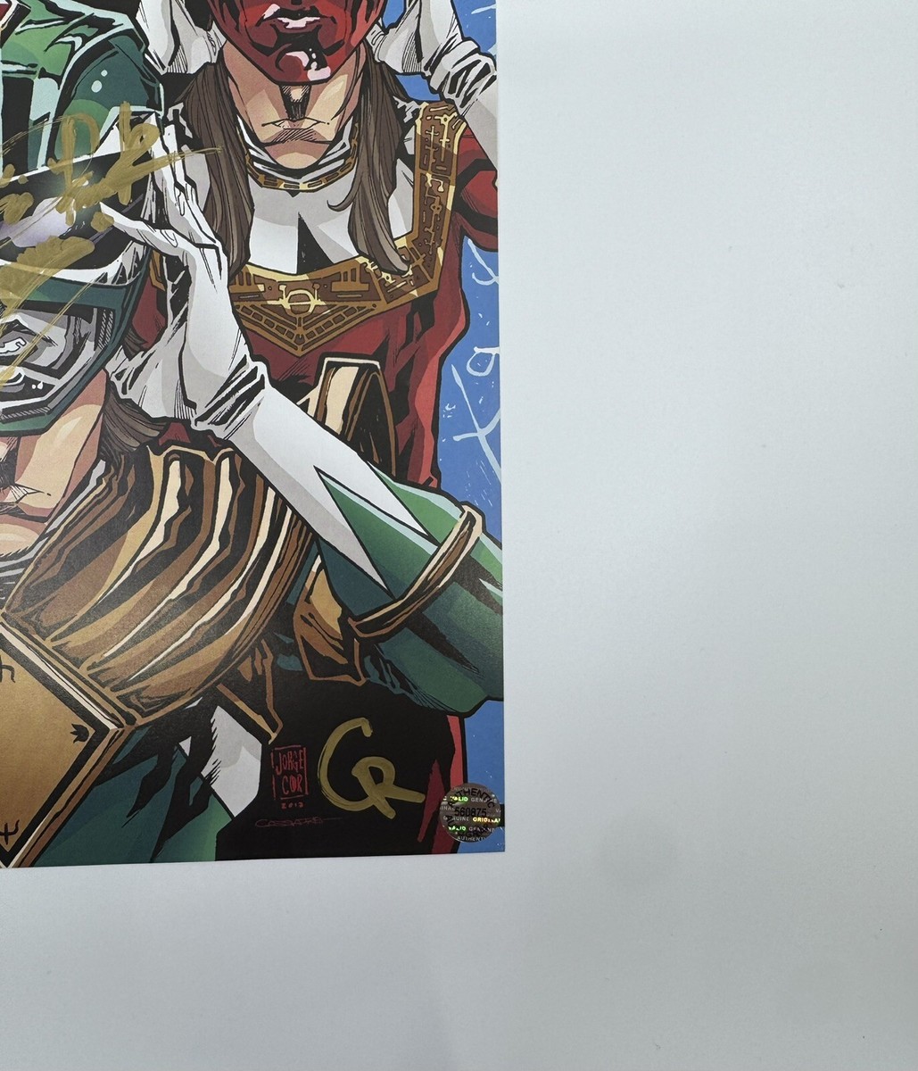 JASON DAVID FRANK SIGNED 8X12 POWER RANGER MMPR Poster Page