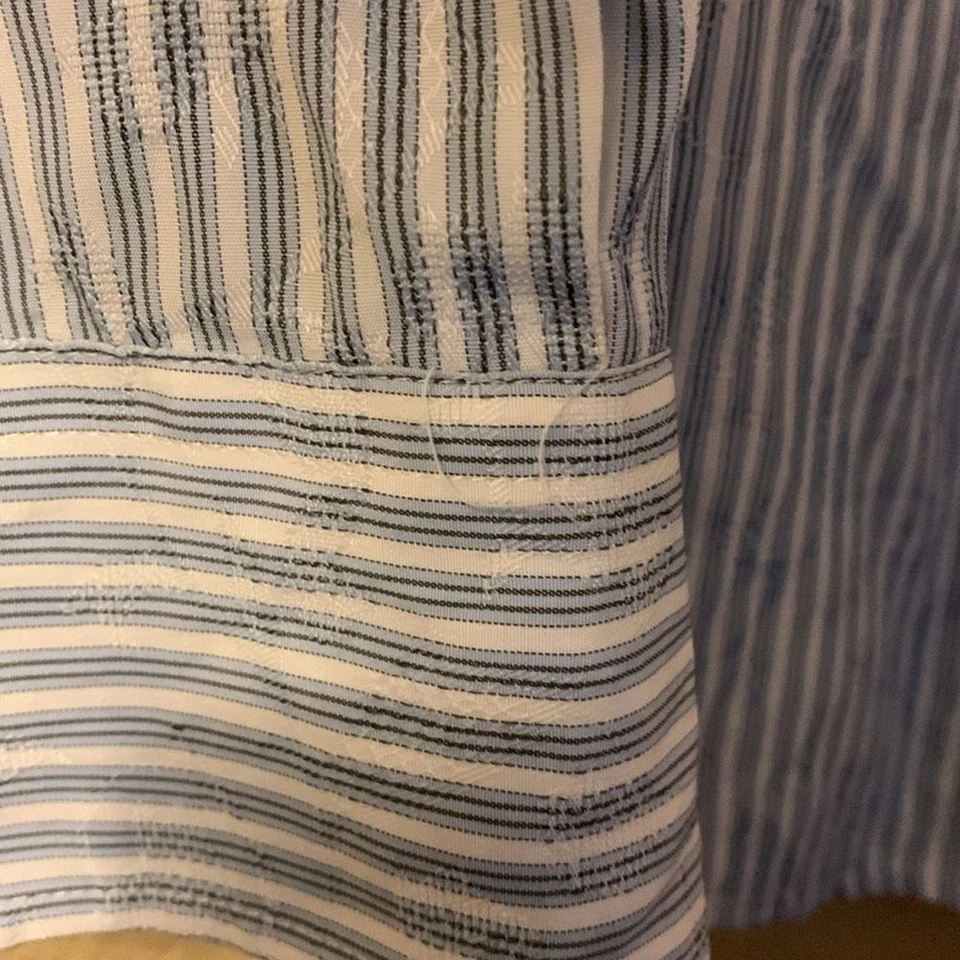 Camisa de vestir Pronto Uomo para hombre talla L rayas azules/blancas mezcla de poliéster Foto 3 de 4