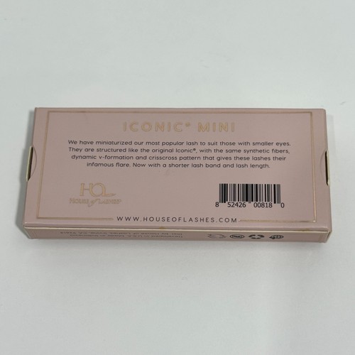 House of Lashes Black Iconic Mini Cruelty Free Faux Mink False Eyelashes New - Picture 3 of 6