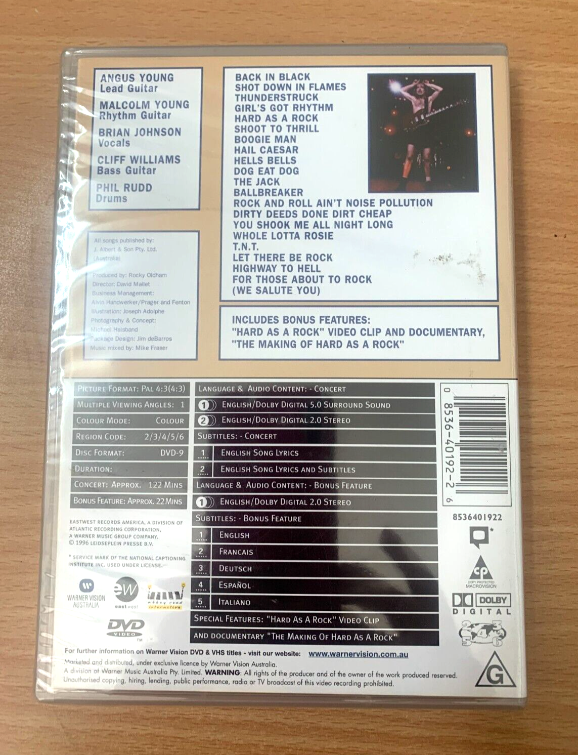 DVD AC/DC - No Bull - Live, Plaza De Toros, Madrid (DVD, 1996 ...