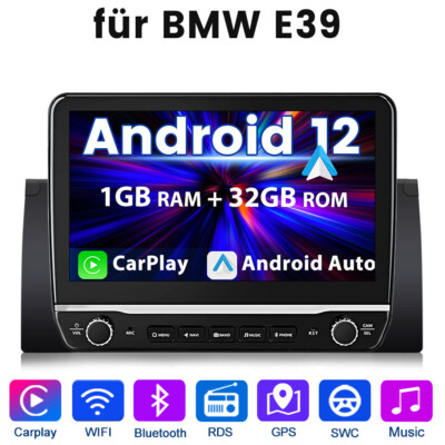 1+32G Android12 Autoradio Navi GPS DAB WIFI Für BMW E39 5er 520i 525d E53 X5 USB
