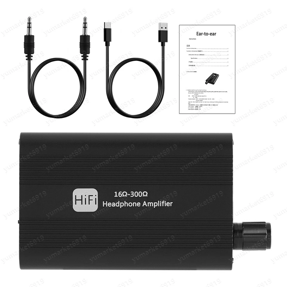 16-300Ω HD HIFI Headphone Amplifier Portable Earphone Amp 3.5mm USB Bluetooth US - Image 2 of 4