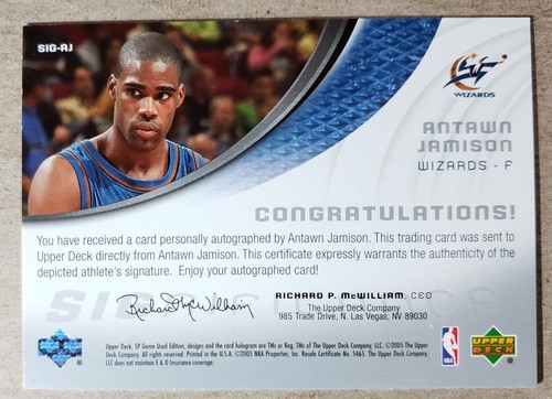 2004-05 SP Game Used Significance Antawn Jamison Auto /100 Wizards Autograph - Picture 2 of 2