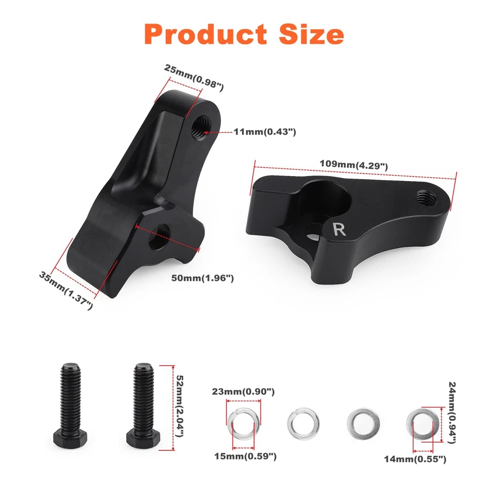 Kit de bloques reductores de 2 pulgadas para Harley Davidson Touring Street Glide 2002-2023 Foto 3 de 4