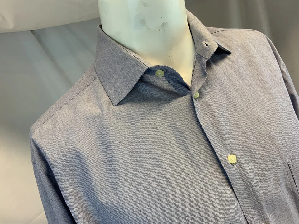 Massimo Dutti Shirt 15.5 34 Blue 100% Cotton Made in India YGI G0-67 - Image 3 of 4