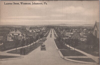 Luzerne Street Johnstown, PA Pennsylvania Car UNP c1910s Postcard 10705.4