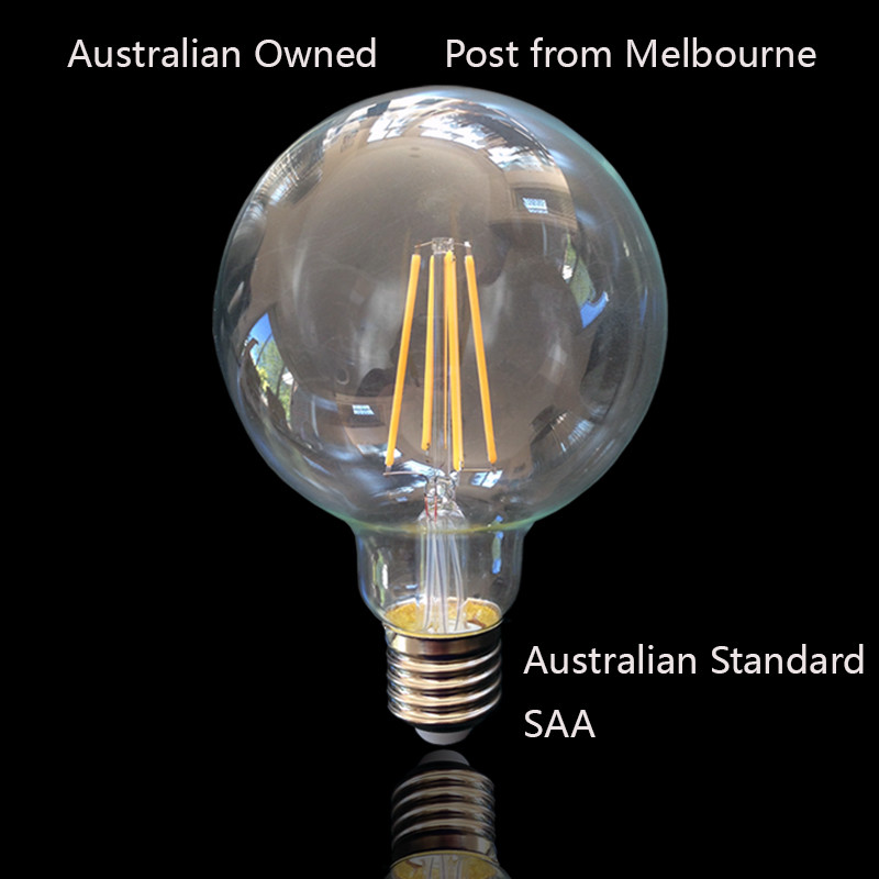 LED DIMMABLE FILAMENT G125 E27 GLOBE BULB LAMP 7.W 950LM Australian