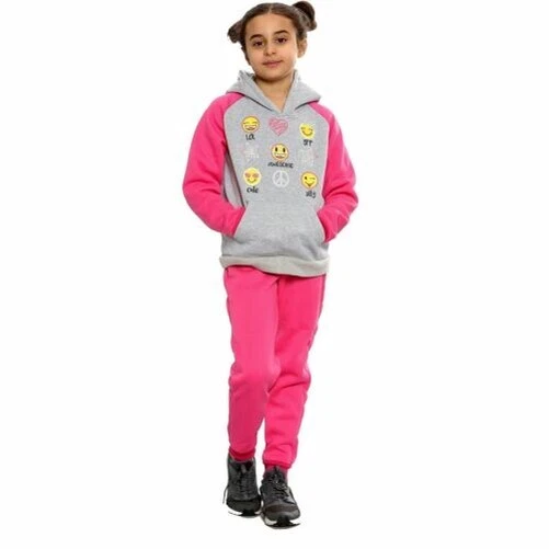 Bambine Stupenda Carino Eccentrico Bff Lol Grigio Tuta Felpa