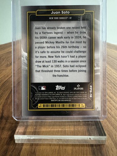 2024 TOPPS CHROME COSMIC JUAN SOTO #PPS-10 PLANETARY PURSUIT THE SUN NY YANKEES - Picture 2 of 2