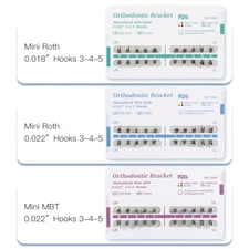 AZDENT Dental Orthodontic MIM Monoblock Brackets Brace Mini Roth/MBT 0.022/0.018