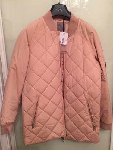 Next Ladies Salmon Pink Quilted Padded 