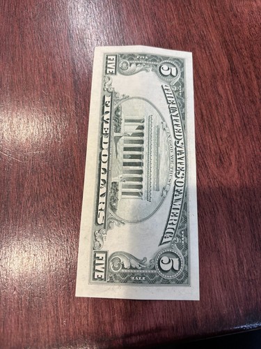 1988 $5 Five Dollar Bill US Note G09983446B - Picture 2 of 2
