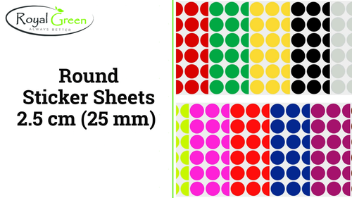 Color-Coding Labels in Yellow Various Sizes 8MM-38MM (¼ " - 1 ½ ") 15 Sheets - Video 1 of 1