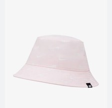 Nike Child Toddle Hat Bucket Hat Pink Swoosh Wordmark Size 4/7 8A2973-A9Y NWT