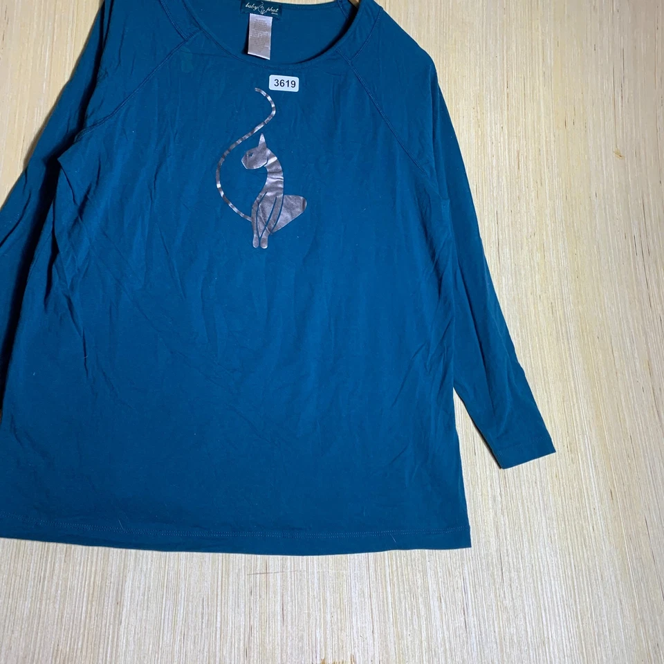 Camisa Phat Bebé De Colección Adulto 2X Azul Manga Larga Para Mujer Pullover Estampado Gráfico Y2K Foto 4 de 4