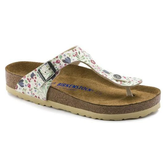 Birkenstock Birko Flor GIZEH Meadow Flowers Beige SOFT FOOTBED