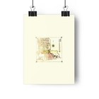 Museum quality print of ancient map of Housing District - 19th century