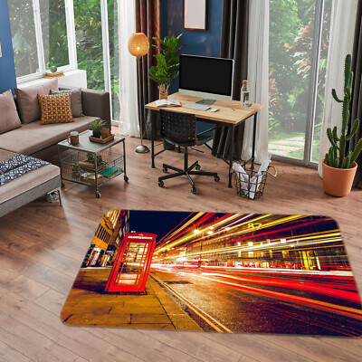 3D Red Bus Street ZHUA2340 Game Non Slip Rug Mat Photo Carpet Zoe