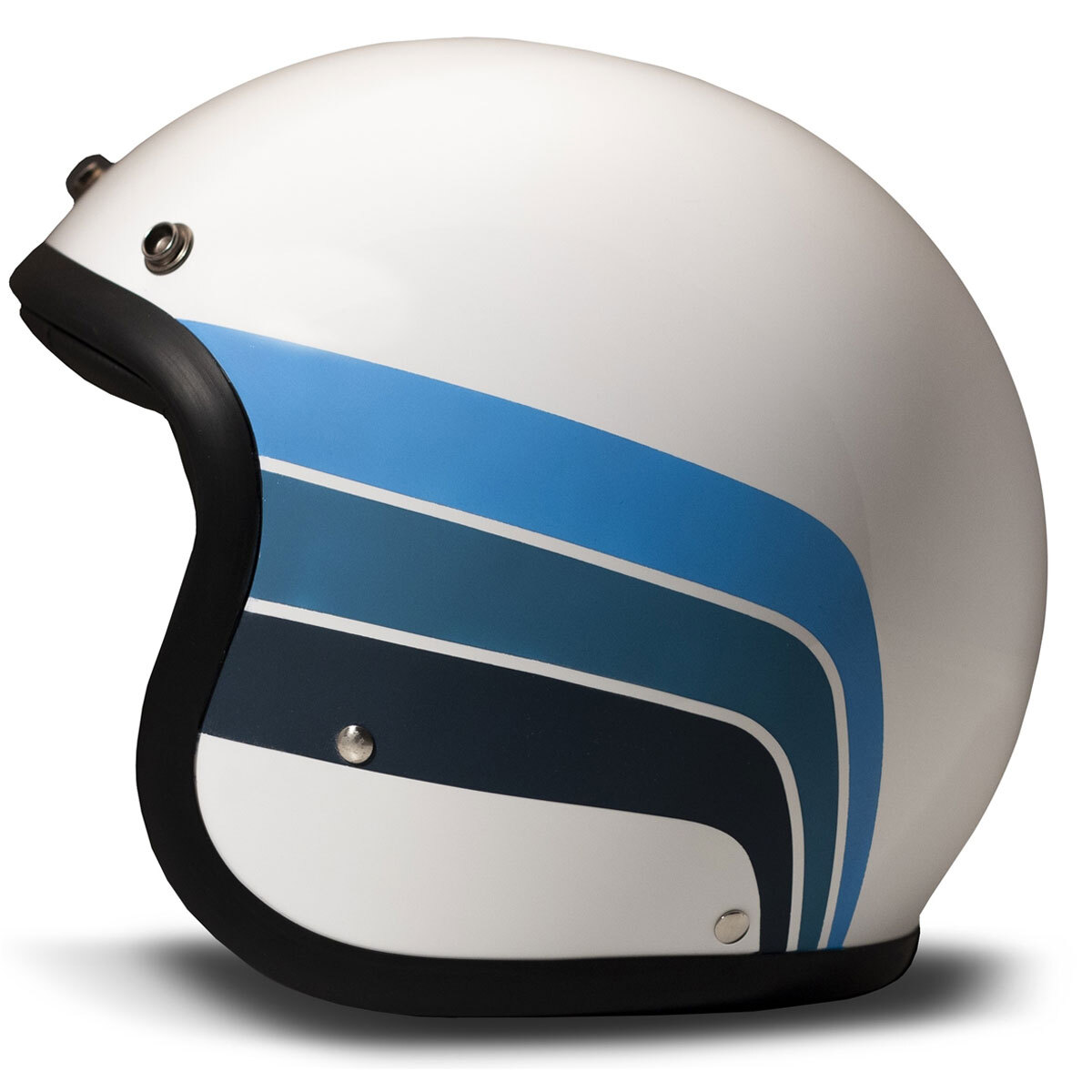 Dmd Casco Vintage Jet Vintage Glossy White Blue DMD Cafe Racer Jet