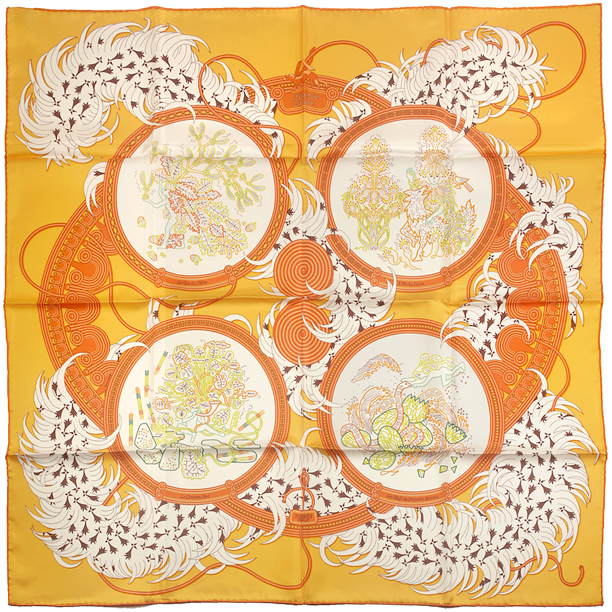 NWT Hermes Scarf LEGENDE BRODEE 90cm Silk Carre Foulard PIERRE