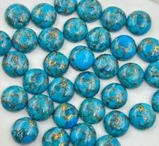 Blue Copper Turquoise 3mm to 20mm Round Cabochon Loose Gemstone For Jewelry