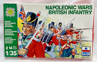 ESCI Ertl Napoleonic Wars British Infantry Soliders 14pcs 1/35 Scale Sealed 5506