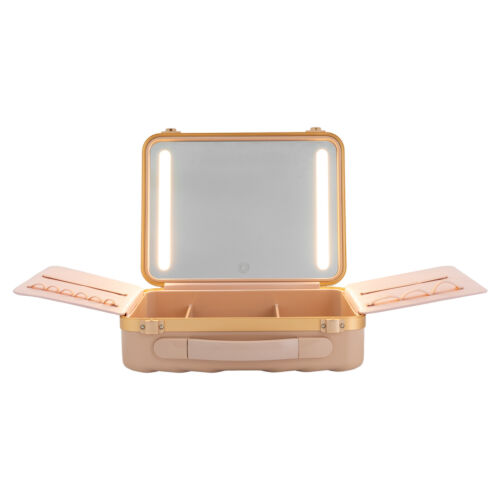 3 Colors Portable Travel Makeup Box with 4K Silver Plated Mirror and LED Lights - Picture 31 of 60
