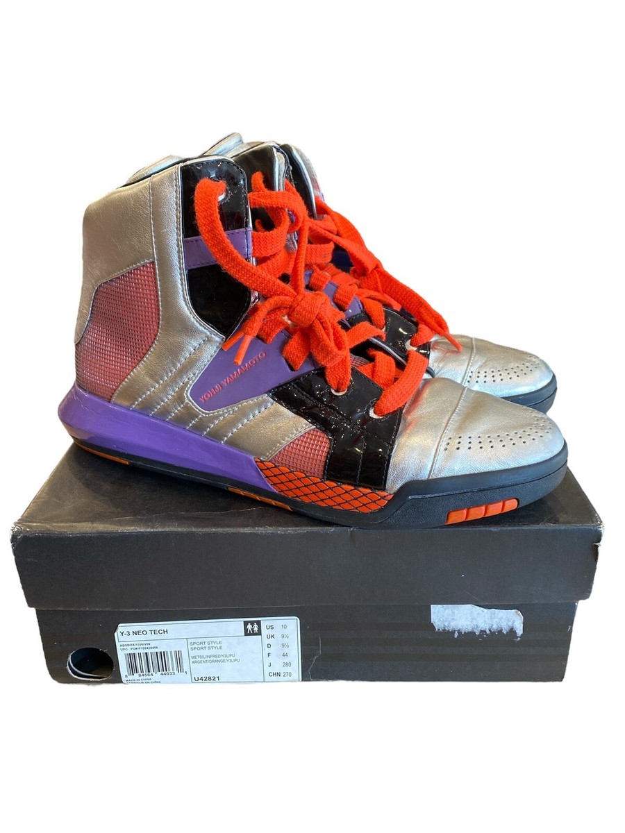 1529) Adidas Y-3 Neo-Tech Yohji Yamamoto Silver/Purple/Infrared U42821 Size  10