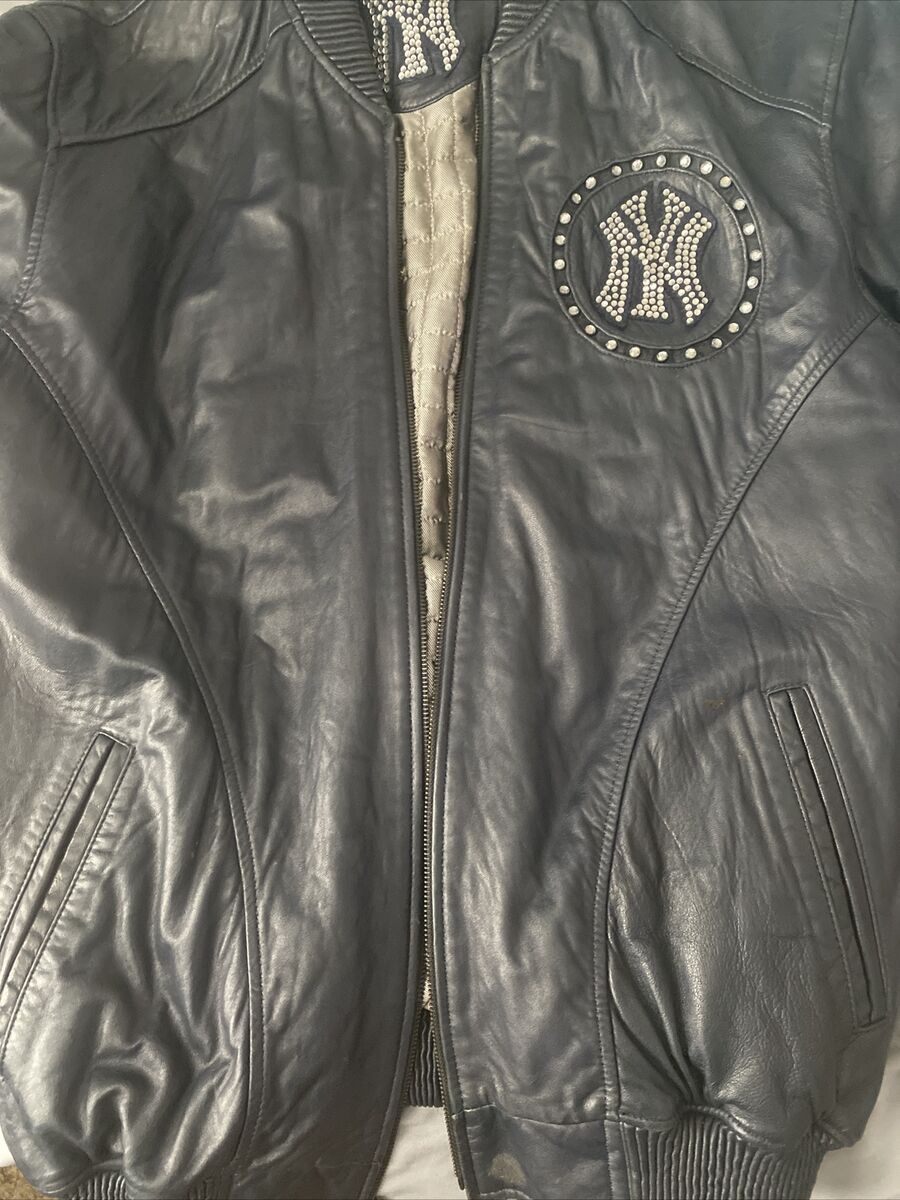 Leather yankees jacket X-Large. NO STONES MISSING. Harlem NY