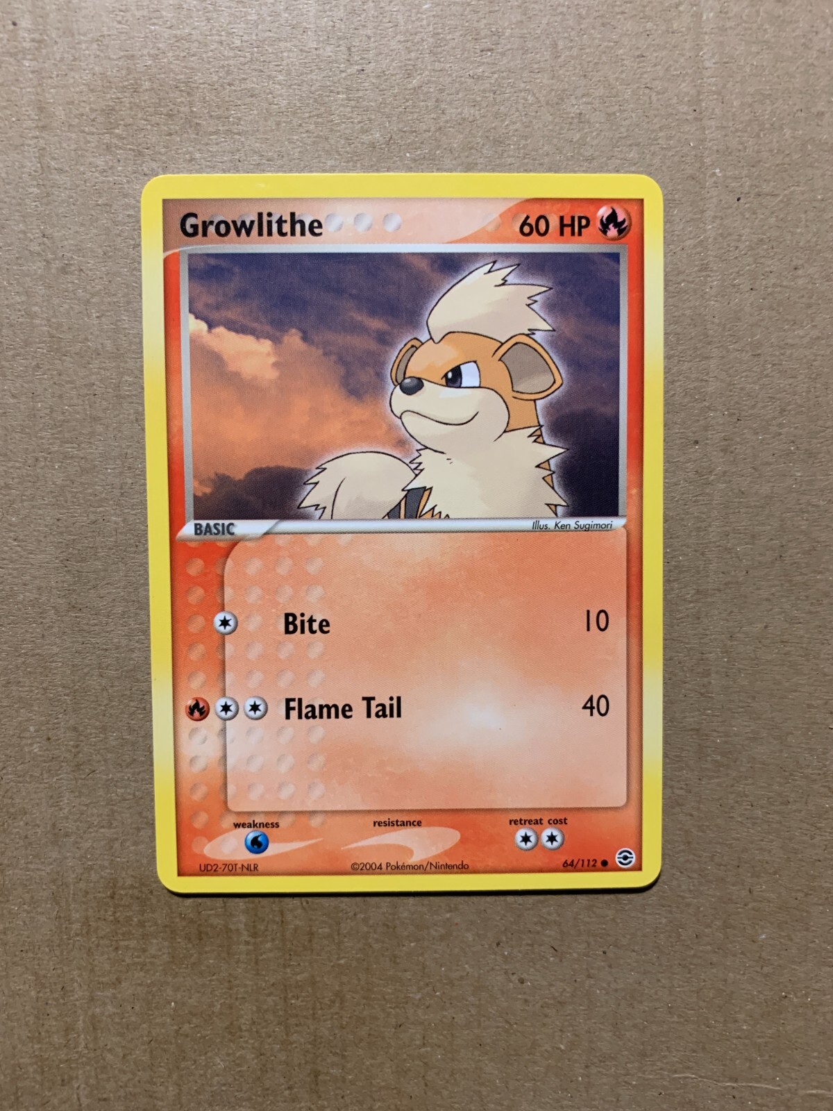 Growlithe 64/112 EX FireRed & LeafGreen - Common Pokemon Card - NM/Mint