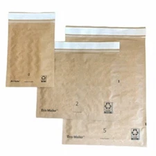 100% Recyclable Padded Mailer Combo 50 ea: 7x9 12x9 12x15 Eco Friendly Envelopes
