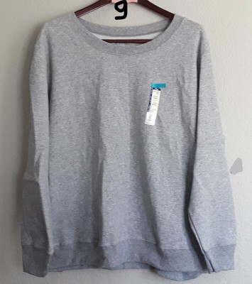 Women Fleece Crew Top Size 2X Or 3X Or 4X Blue Or Green Or Grey Or Pink