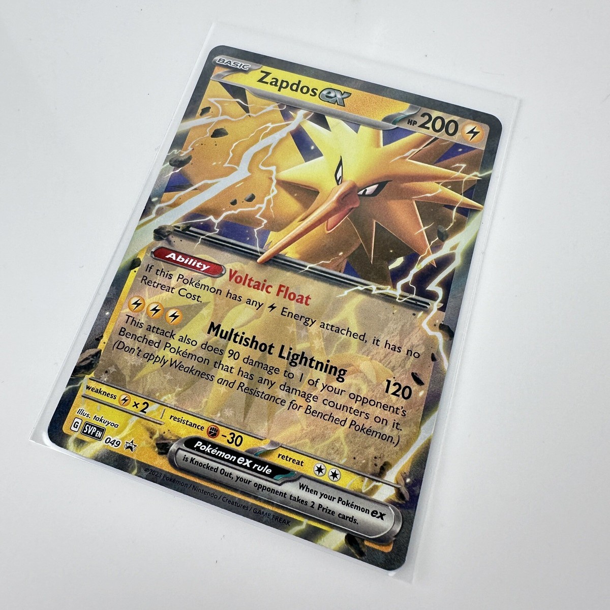 Zapdos ex SVP049 S&V Black Star Promos Extended Art Holo Pokemon