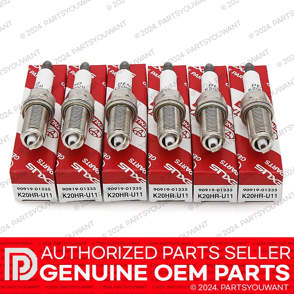 GENUINE Toyota 4Runner Tacoma FJ Cruiser OEM V6 4.0L Spark Plug SET 90919-01235 - Image 3 of 4