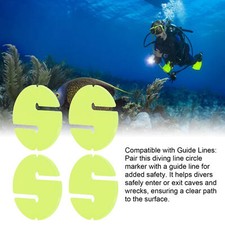 4PCS Cave Diving Line Circle Marker ABS Scuba Safety Rope Line Round Marker ZMS