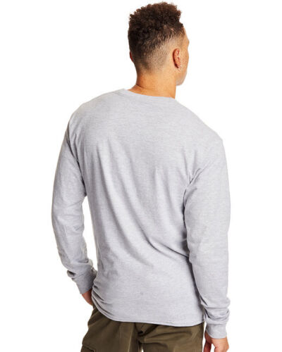 Hanes 5186 Unisex Cotton/Polyester Long Sleeve Tee Crew Neck Beefy-T T-Shirt - Picture 60 of 121