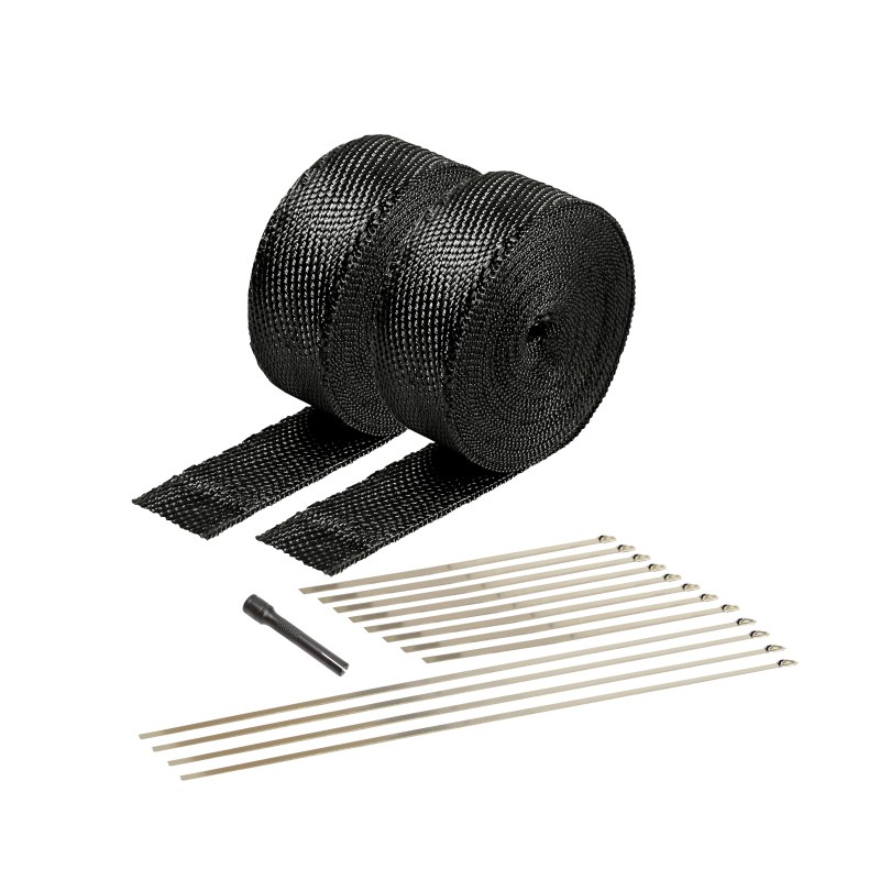 DEI Exhaust Wrap Kit - Black Titanium Wrap Locking Ties &amp; Locking Tie Tool