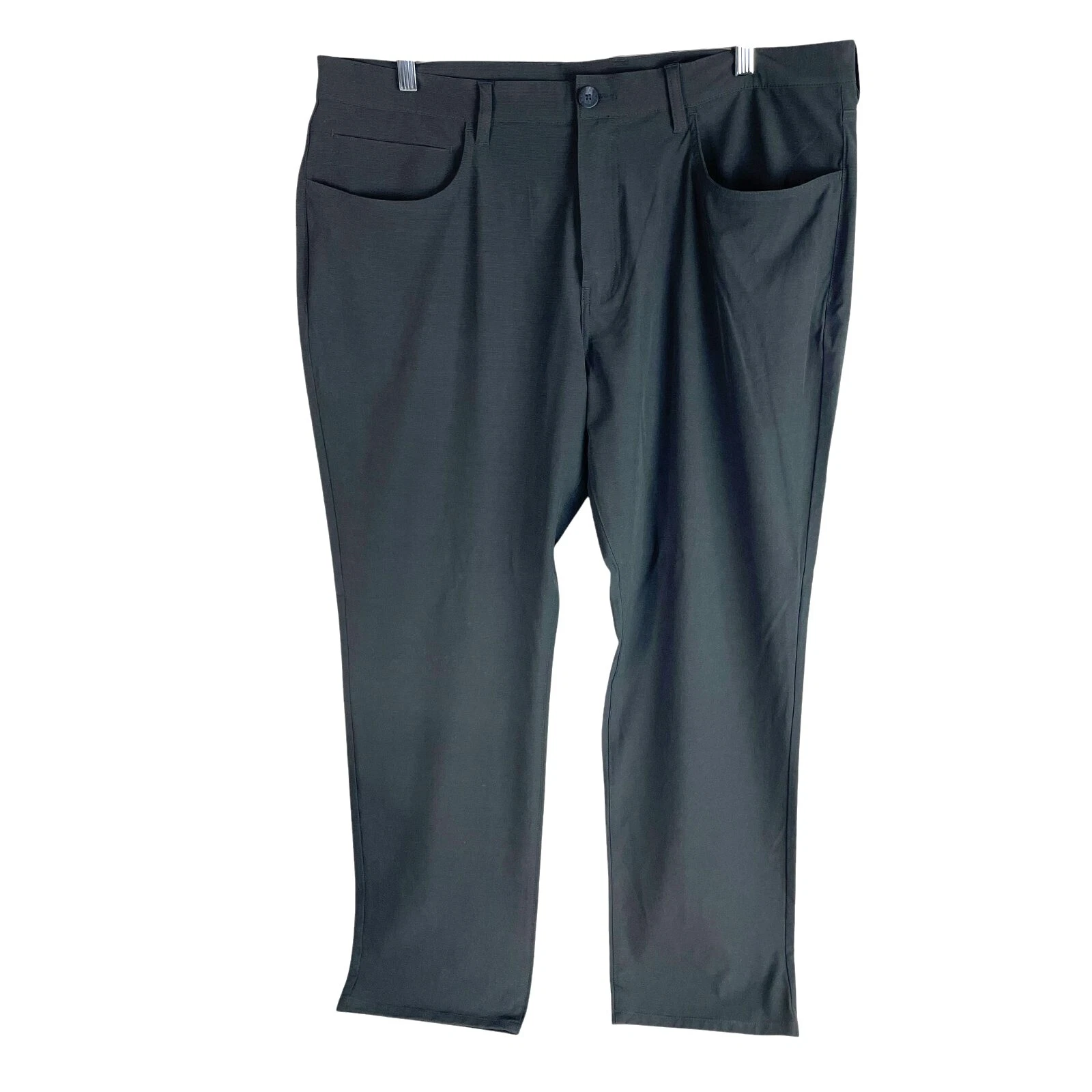 Callaway Mens Golf Pants 38x30 Black Polyester Stretch Flat Front Lightweight
