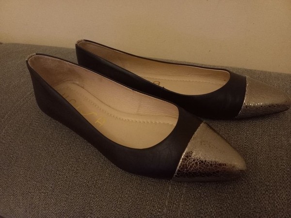 Women Heels Black Leather 38