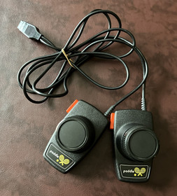 Vintage Atari 2600 Bundle W/11 Games, Driving & Paddle Controllers - Works!