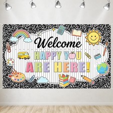 Composition Notebook Classroom Decor Banner, School Girl Style Classroom Bann...