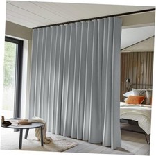 Room Divider Curtains - Total Blackout Privacy 100"W x 84"L Pack of 1 Grey