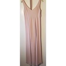 Show Me Your Mumu Jenn Maxi Dress Soft Pink Chiffon M Back Zip Sleeveless Flowy