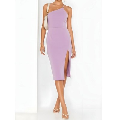 lazo midi dress in lilac purple $178 NWT LOVERS + FRIENDS Lazo One Shoulder Midi Dress, Lilac Purple, XS