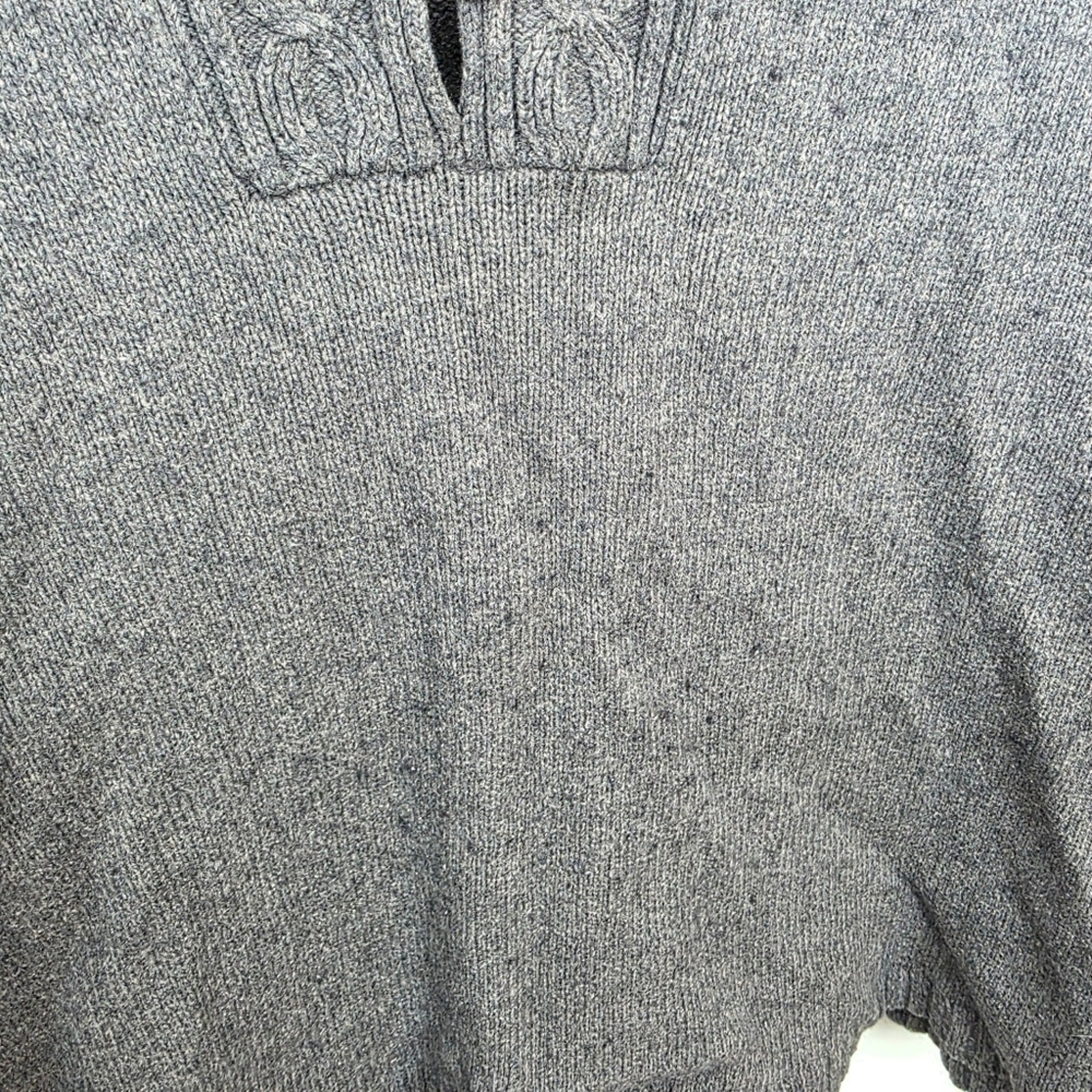 Columbia Gray Cotton Angora Blend Henley Outdoor Knit Warm Sweater Size Large