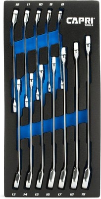 Capri Tools 120-Tooth Ultra-Smooth Reversible Ratcheting Wrenches Set, XL Long S