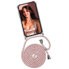 Handyhülle mit Band Handykette zum Umhängen Silikon Case Handyband Kordel Kette